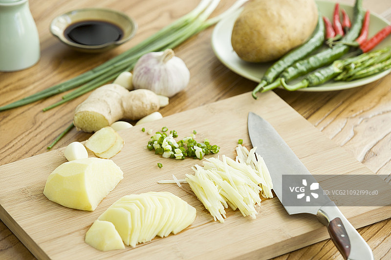 切土豆丝图片素材