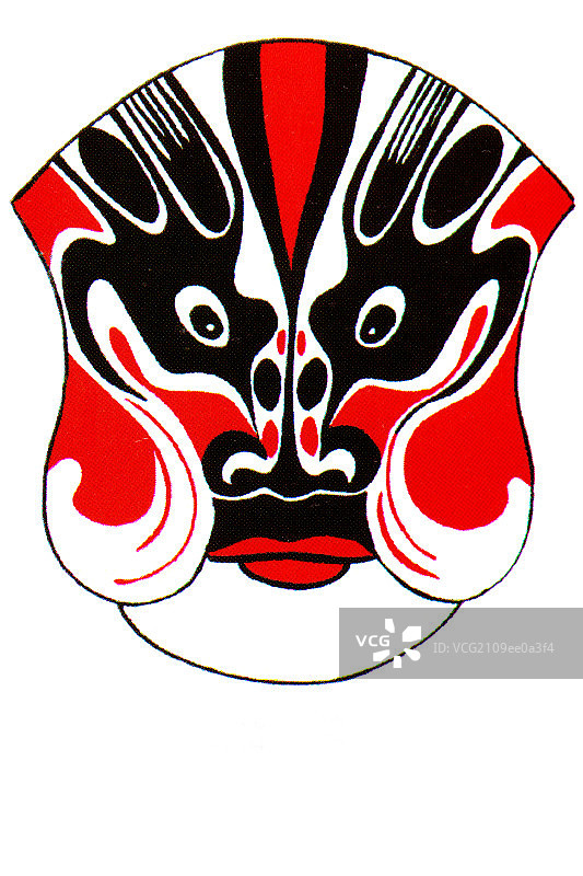 中国传统脸谱文化－许褚脸谱图片素材