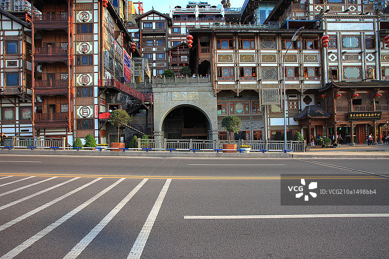 重庆洪崖洞建筑群图片素材