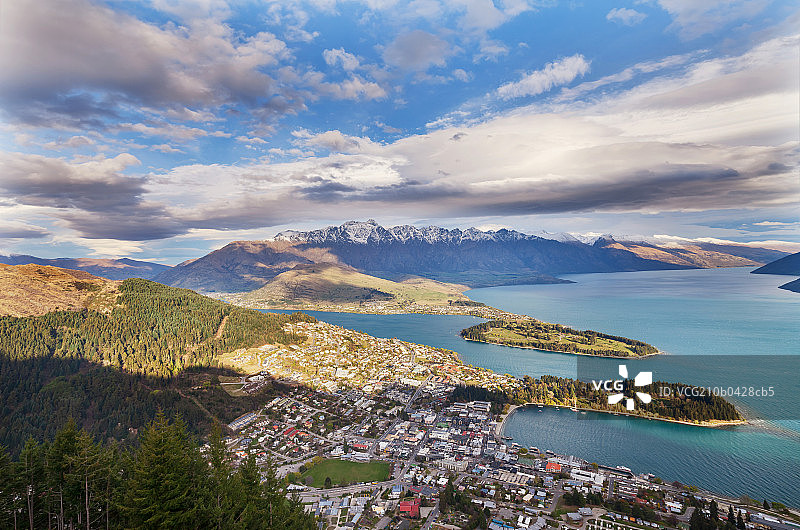 Queenstown山顶俯瞰图片素材