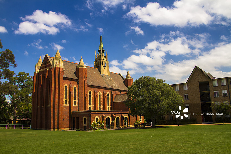 墨尔本大学校园建筑和校园风光图片素材