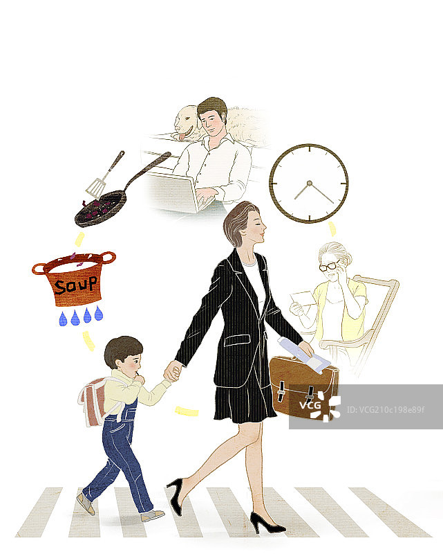 繁忙的女人图片素材