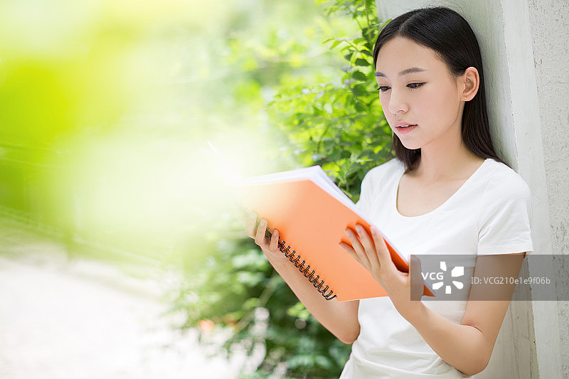 校园里的年轻女孩图片素材