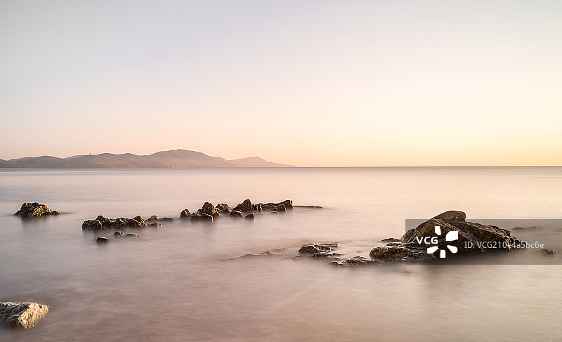 葫芦岛海边慢门拍摄图片素材