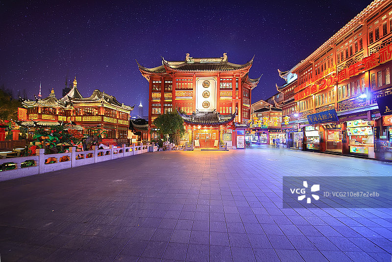 上海城隍庙夜景图片素材