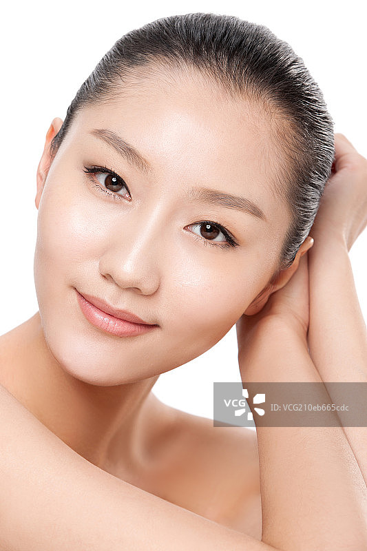 年轻女人妆面图片素材