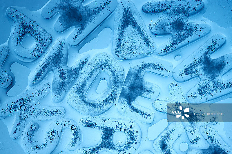 冰块字母图片素材