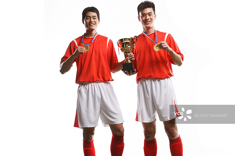 足球运动员庆祝成功图片素材