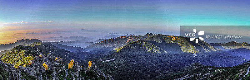 群山云雾接片图片素材