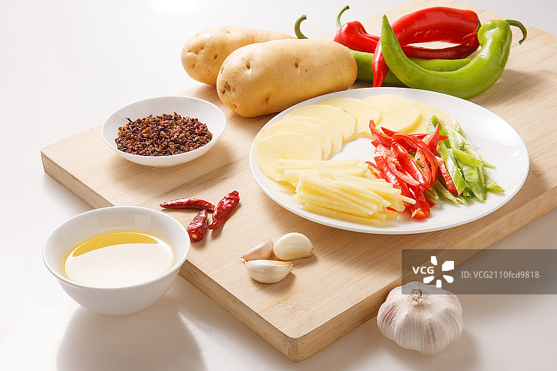 炒土豆丝的食材图片素材