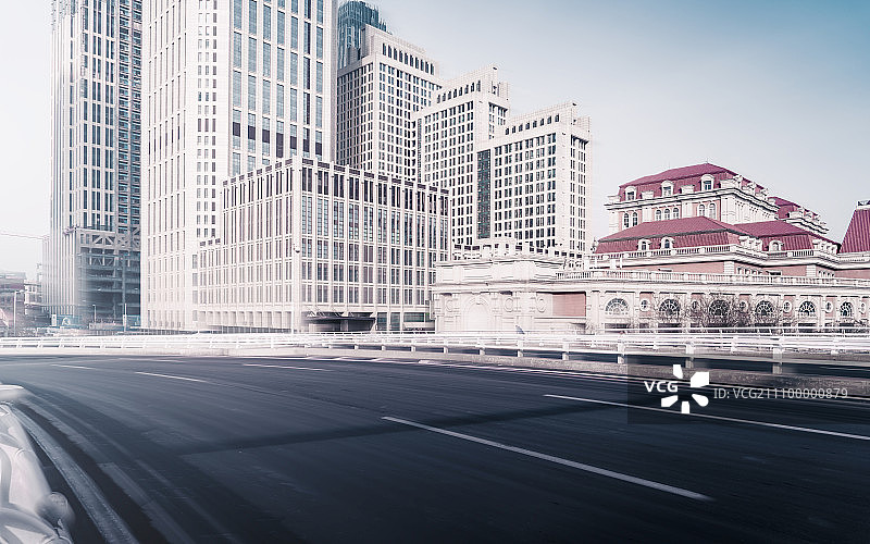 天津城市道路图片素材