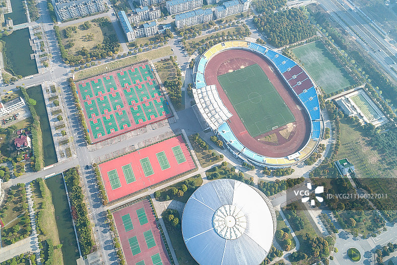 Aerial jiangnan university图片素材
