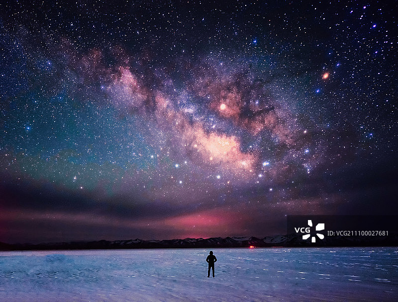 纳木错银河图片素材