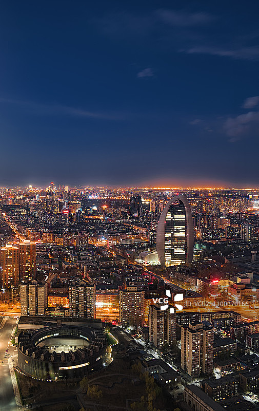 人民日报社及北京城市夜景图片素材