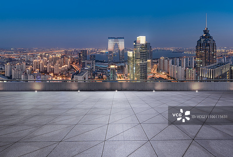 湖西CBD全景天台图片素材