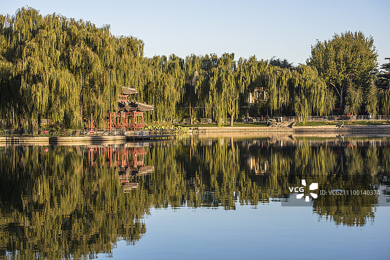 秋日的北京陶然亭公园图片素材