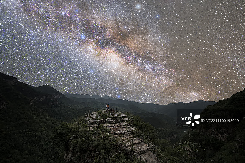 潭溪山银河图片素材