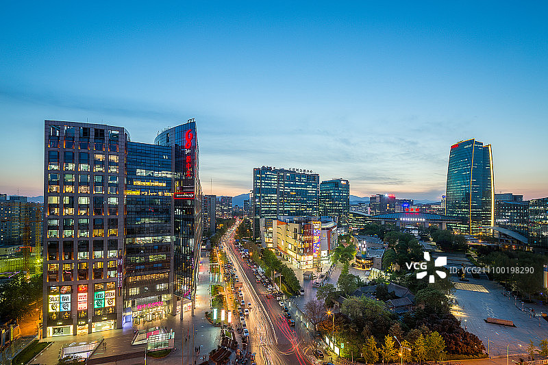 中关村夜景-1图片素材
