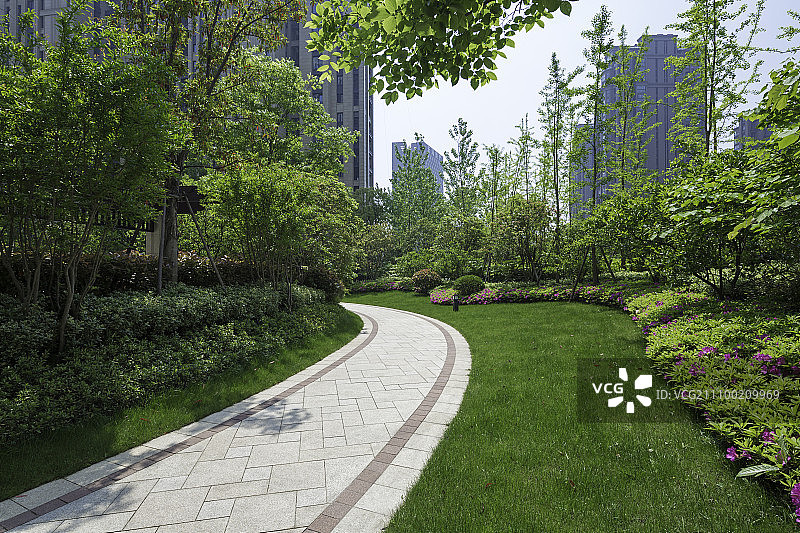 住宅小区景观图片素材