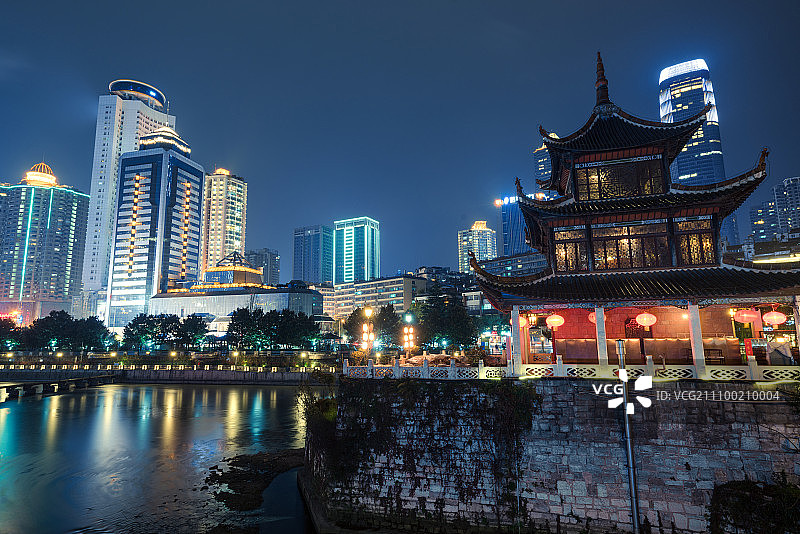 贵阳市中心 甲秀楼图片素材