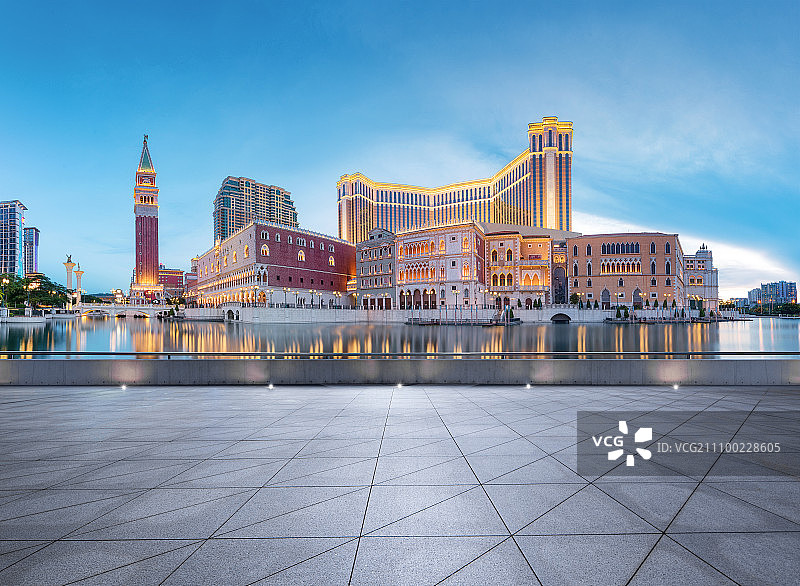 澳门风光和空旷的平台图片素材