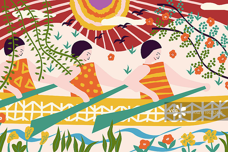 划龙舟图片素材