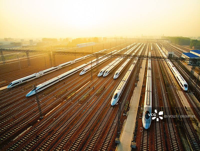 郑州动车所高视角图片素材