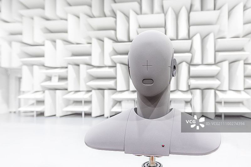 带假人的消声实验室图片素材