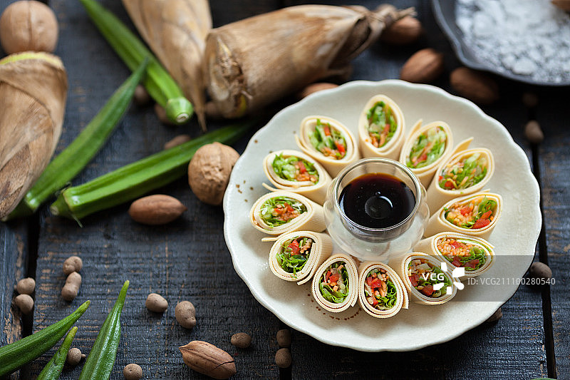 豆腐卷图片素材