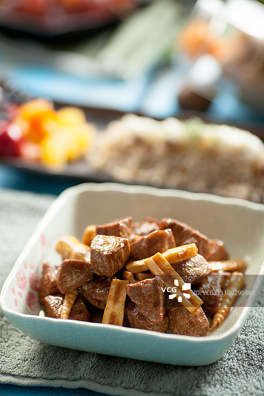 春笋牛肉图片素材