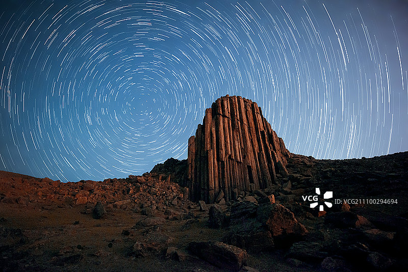 太仆寺旗石条山星轨图片素材