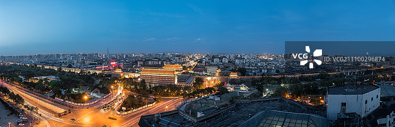 西安夜景风光图片素材