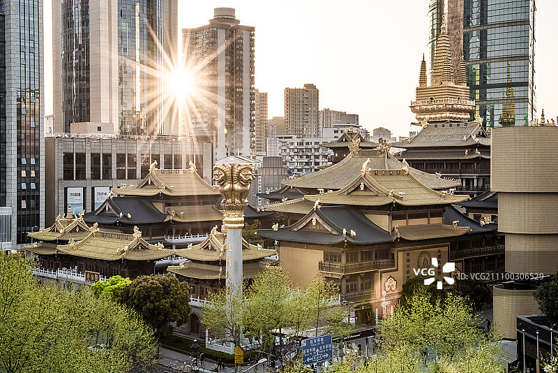 佛光普照静安寺图片素材