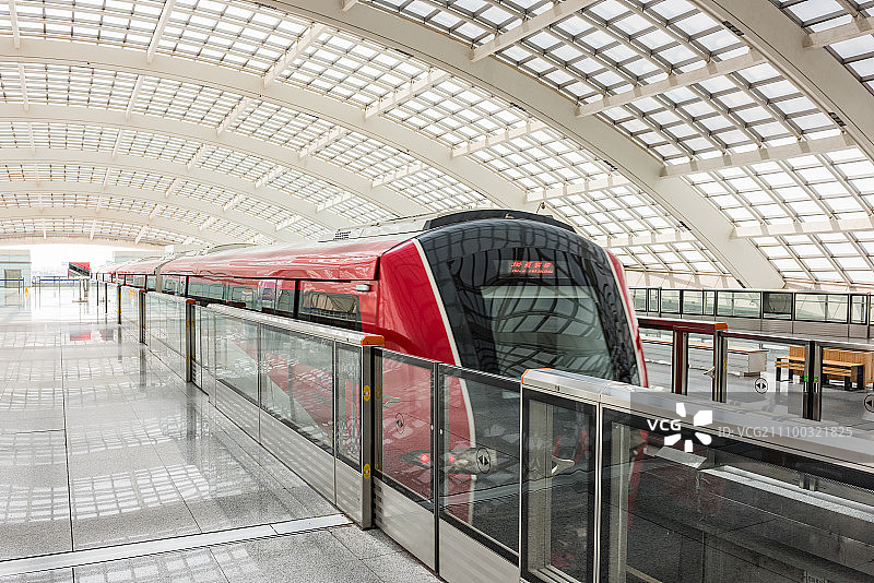 北京地铁机场线图片素材