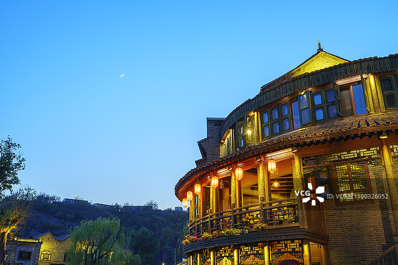 古北水镇夜景图片素材