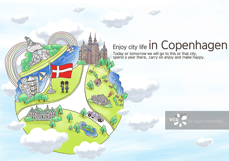 哥本哈根地球仪图片素材