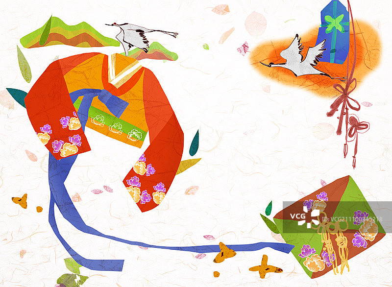 韩国传统服饰韩服图片素材