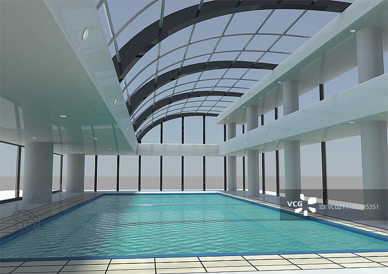 建筑物内的游泳池图片素材