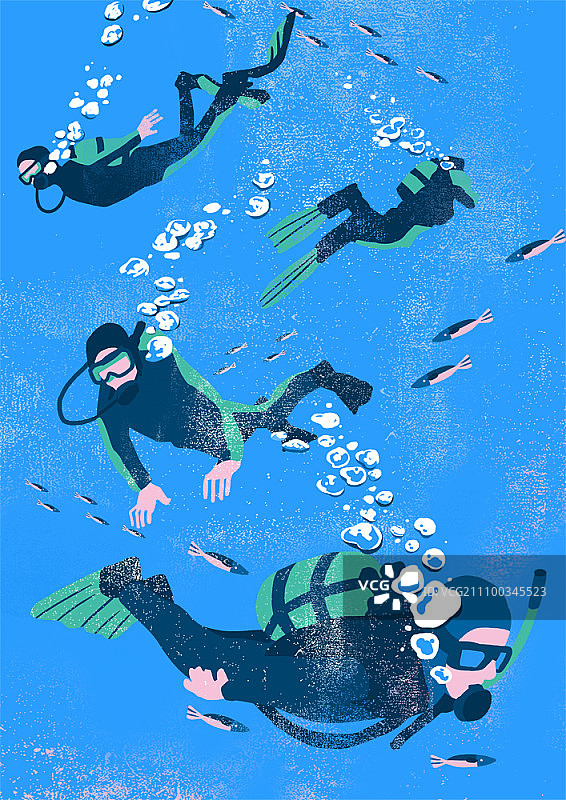 海底潜水员图片素材
