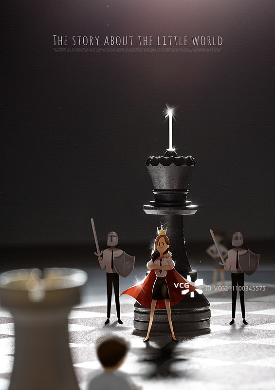 国际象棋棋盘上的女王图片素材