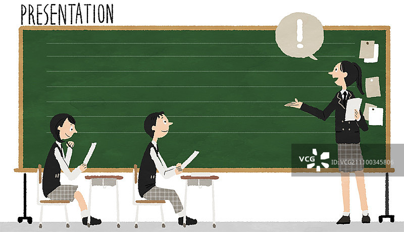 女人正在做演示图片素材