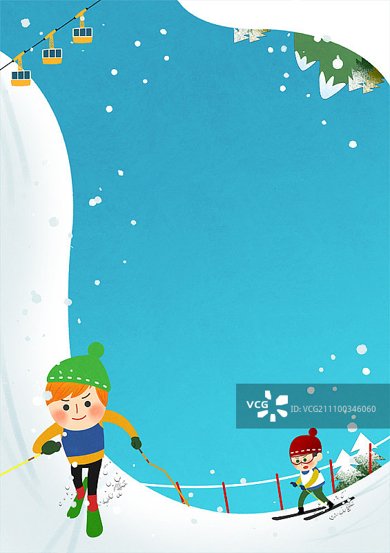 冬季运动：越野滑雪图片素材