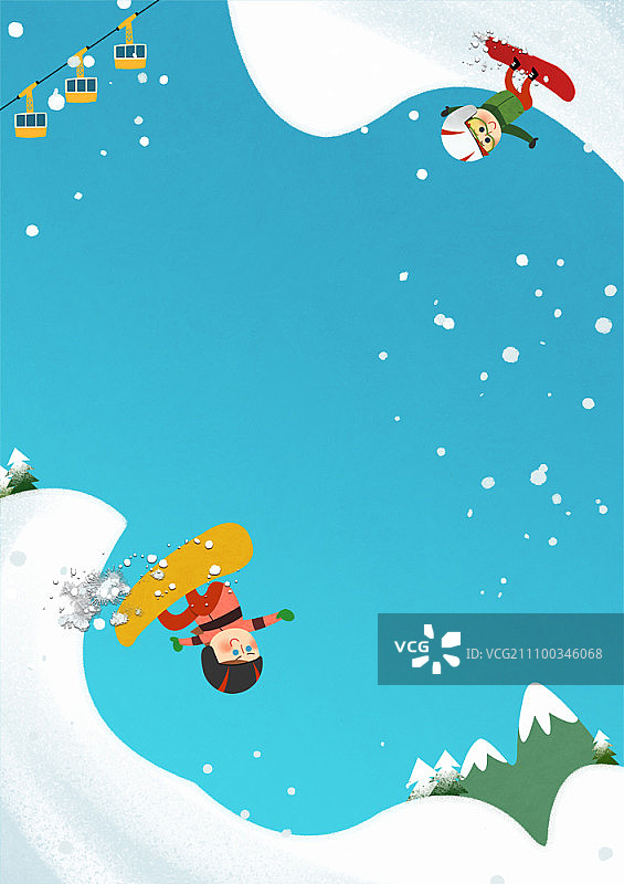 冬季运动：单板滑雪图片素材