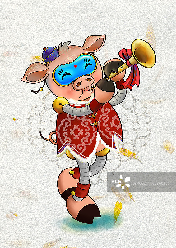 亥猪 - 唢呐图片素材