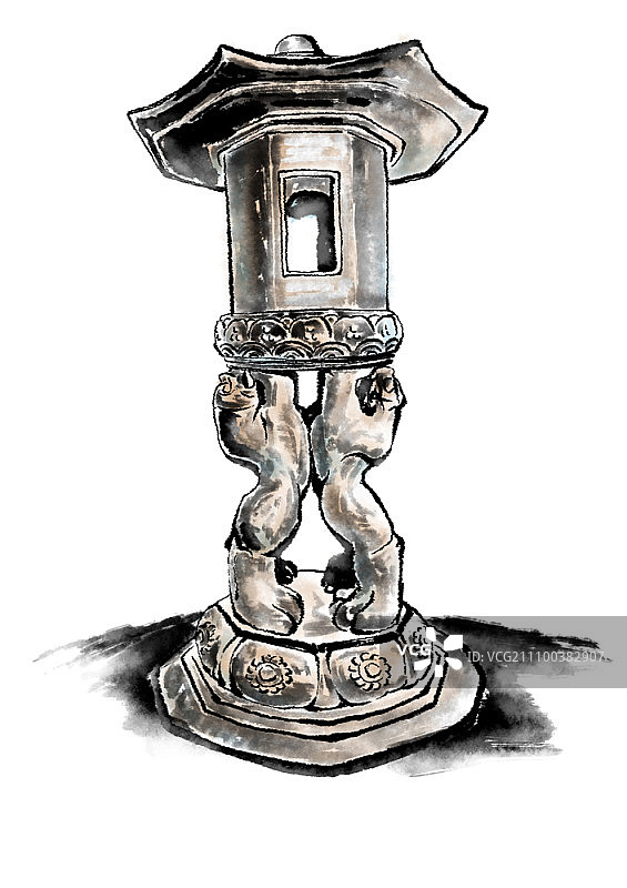 韩国传统建筑图片素材