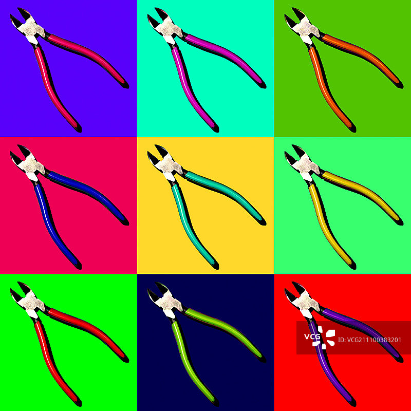 波普艺术断线钳图片素材
