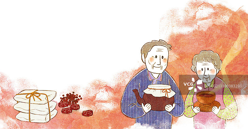 老年夫妇与中草药药剂图片素材