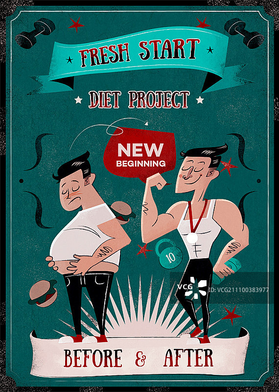 减肥与增肌图片素材