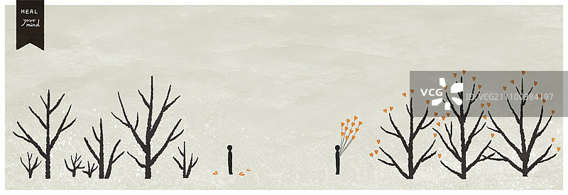 失去希望的男人与充满希望的男人图片素材