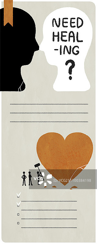 男人用锤子击碎爱心图片素材